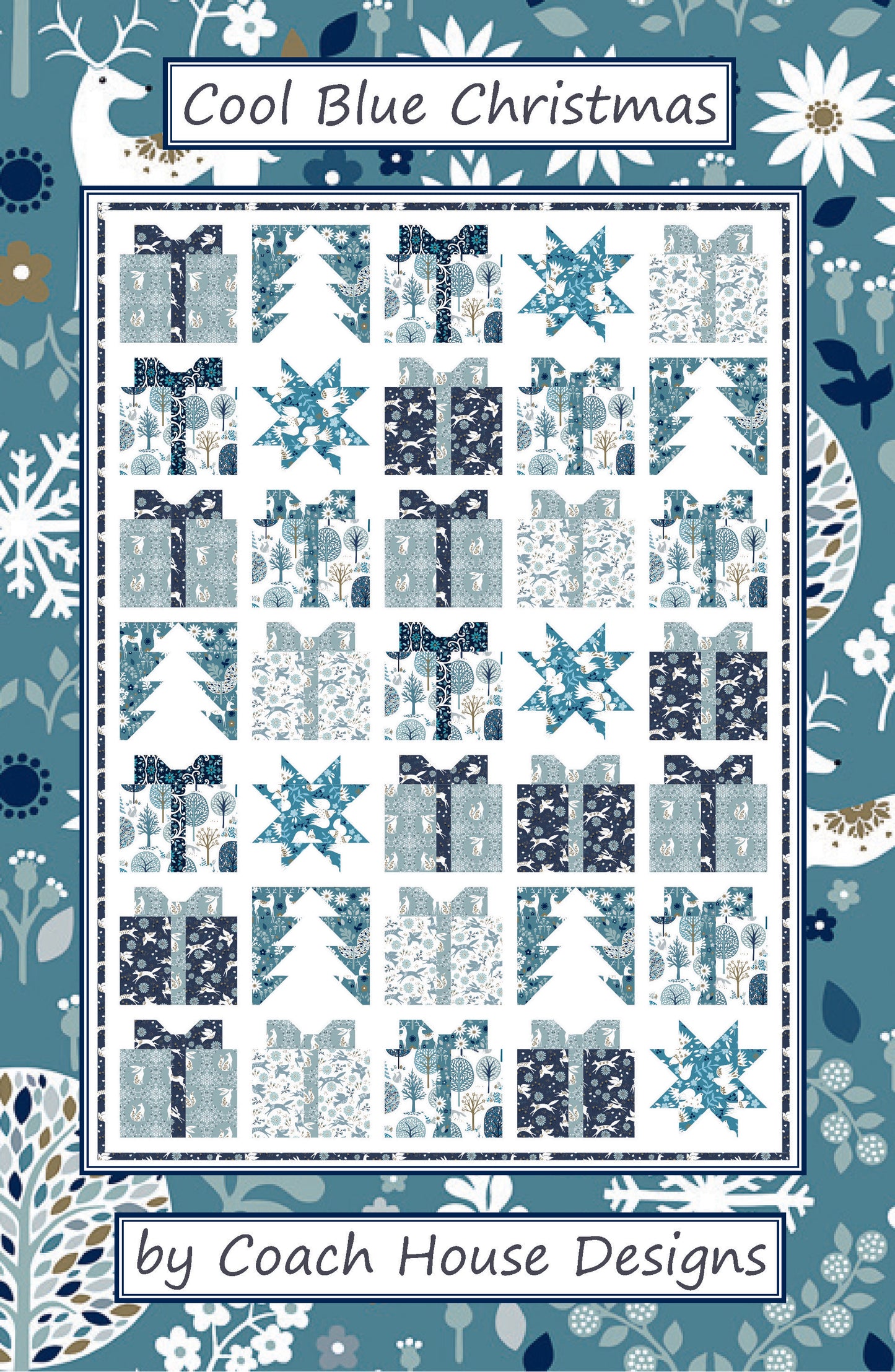 Cool Blue Christmas Quilt Pattern (Pre-Order)