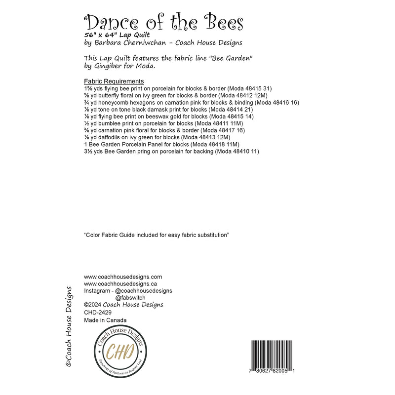 Dance of the Bees Downloadable PDF Quilt Pattern (Pre-Order)