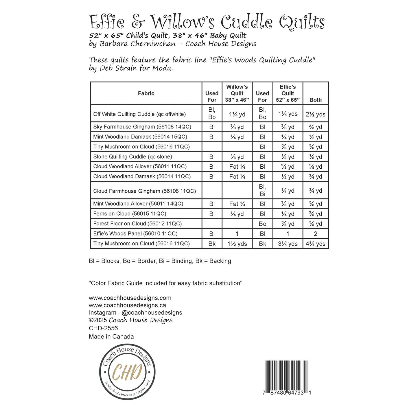 Effie and Willow's Cuddle Quilts