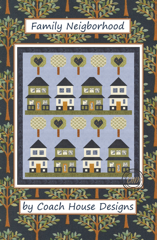 Family Neighborhood Downloadable PDF Quilt Pattern