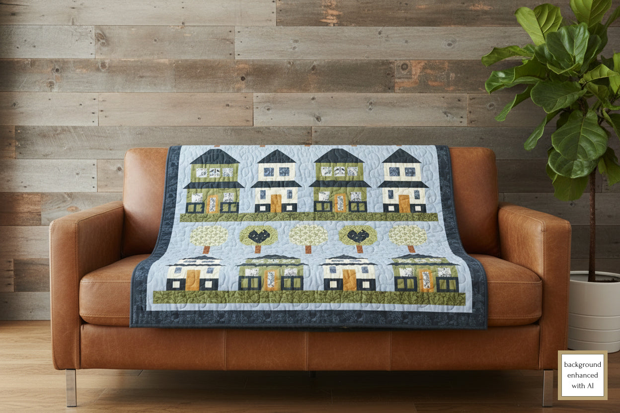 Family Neighborhood Downloadable PDF Quilt Pattern