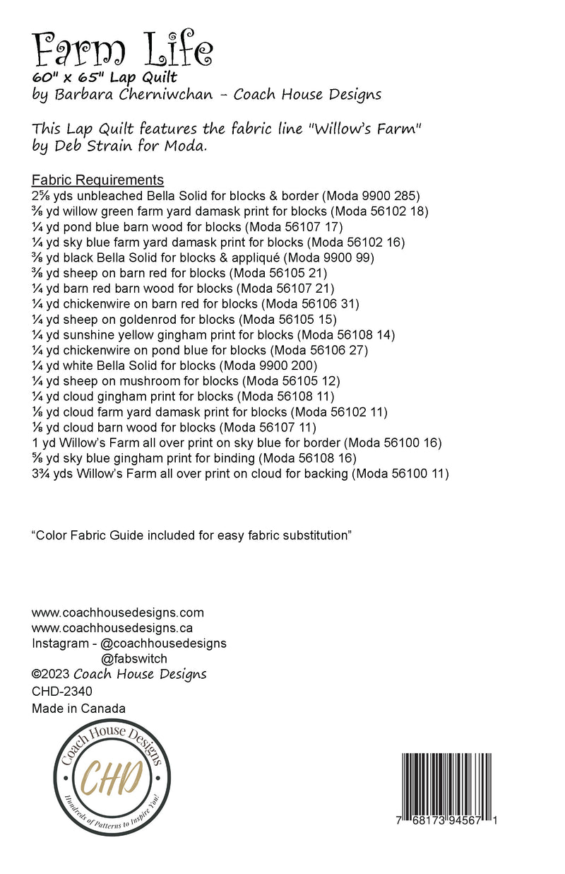 Farm Life Downloadable PDF Quilt Pattern (Pre-Order)