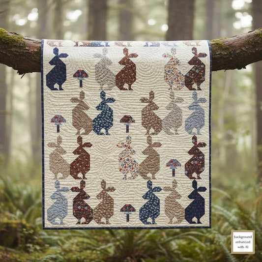 Forest Bunnies Downloadable PDF Quilt Pattern