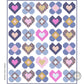 Hearts & Flowers Lap Quilt and Table Runner Pattern Downloadable PDF Pattern