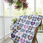 Hearts & Flowers Lap Quilt and Table Runner Pattern Downloadable PDF Pattern