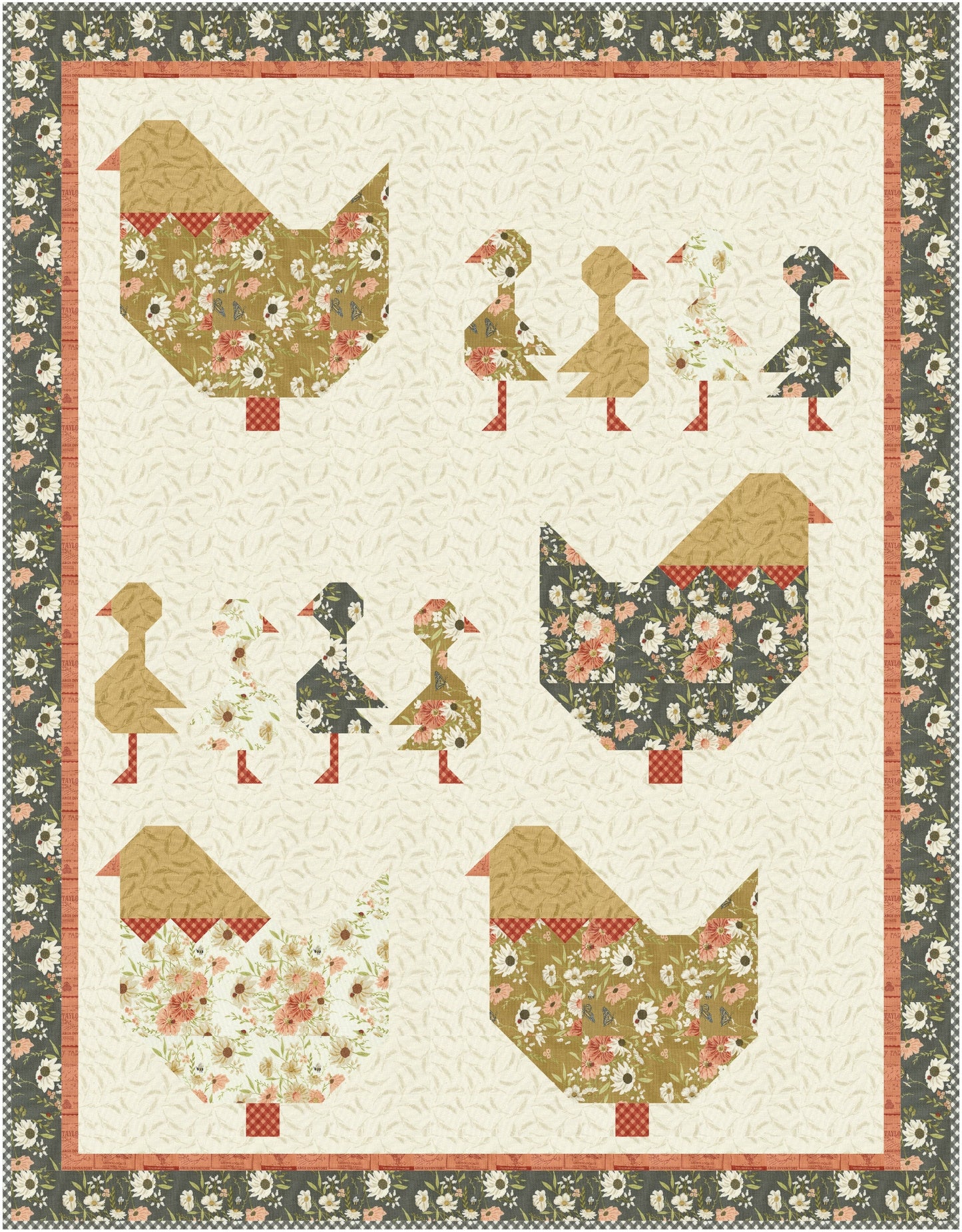 Hen Hen Goose Downloadable PDF Quilt Pattern