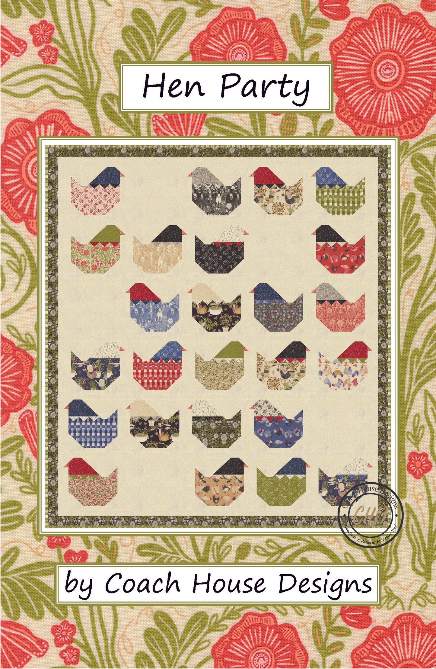 Hen Party Downloadable PDF Quilt Pattern
