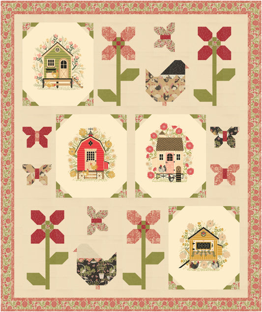 Hens on Holiday Downloadable PDF Quilt Pattern (Pre-Order)