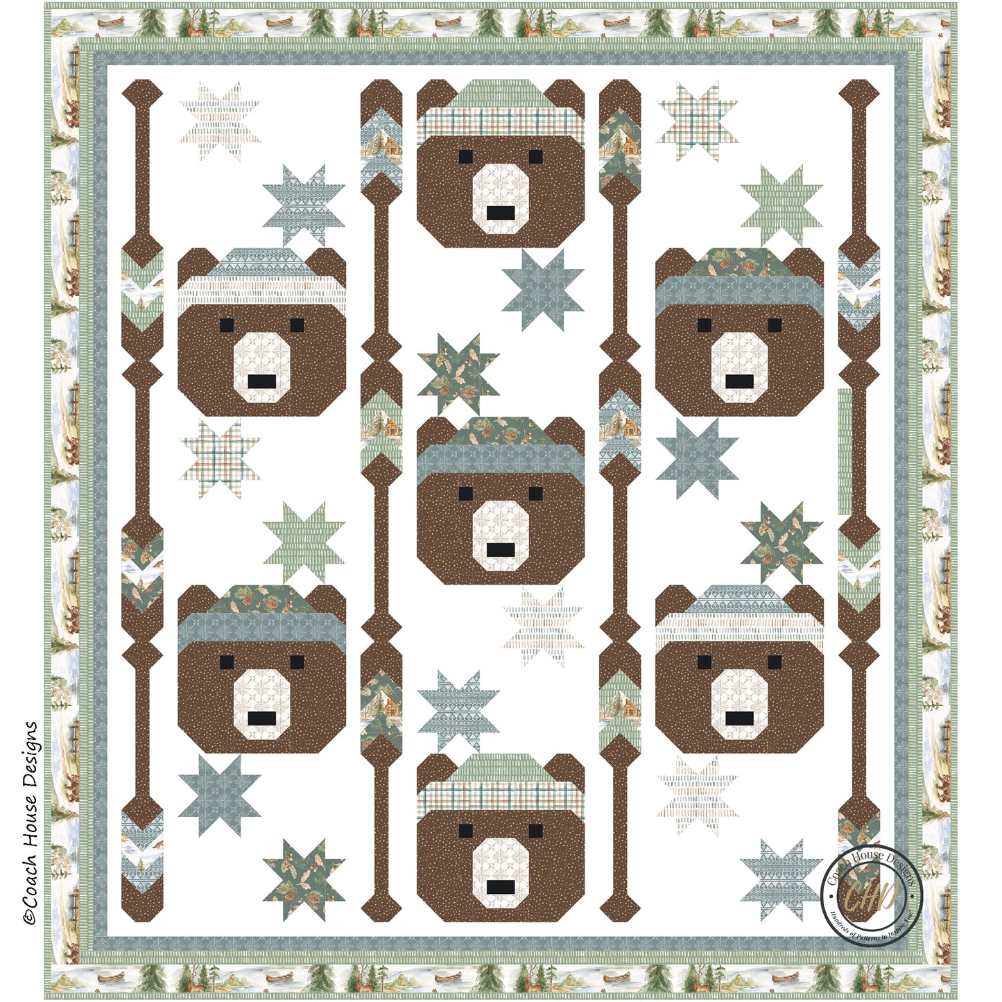 Lake Time Bears Downloadable PDF Quilt Pattern (Pre-Order)