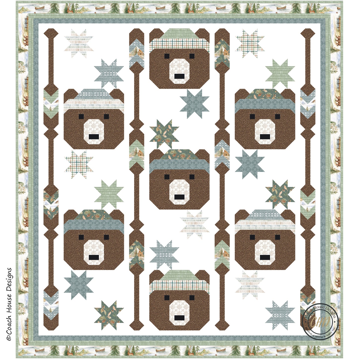 Lake Time Bears Downloadable PDF Quilt Pattern
