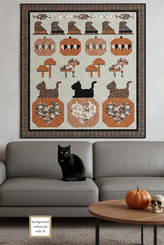 Meow-loween  Quilt Pattern (Pre-Order)