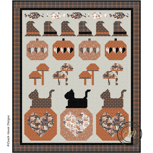 Meow-loween Downloadable PDF Quilt Pattern (Pre-Order)