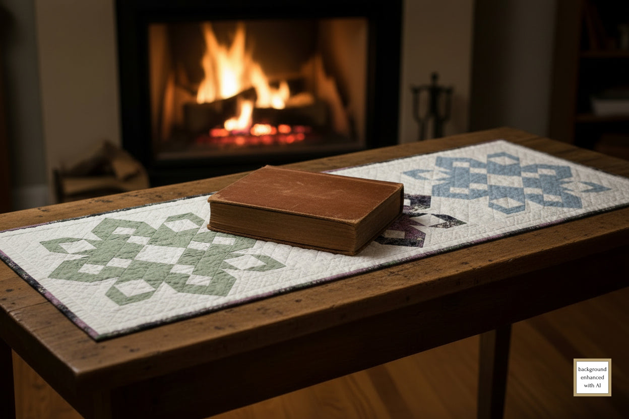 Northern Snowflakes Quilt and Table Runner Downloadable PDF  Pattern
