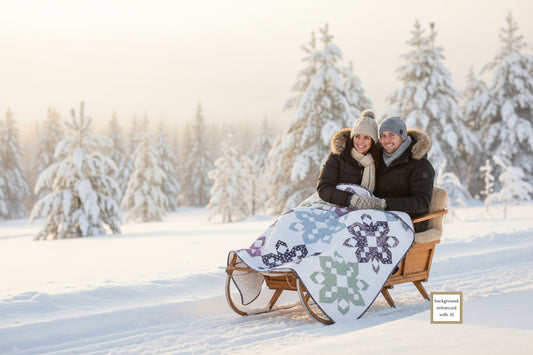Northern Snowflakes Quilt and Table Runner Downloadable PDF  Pattern