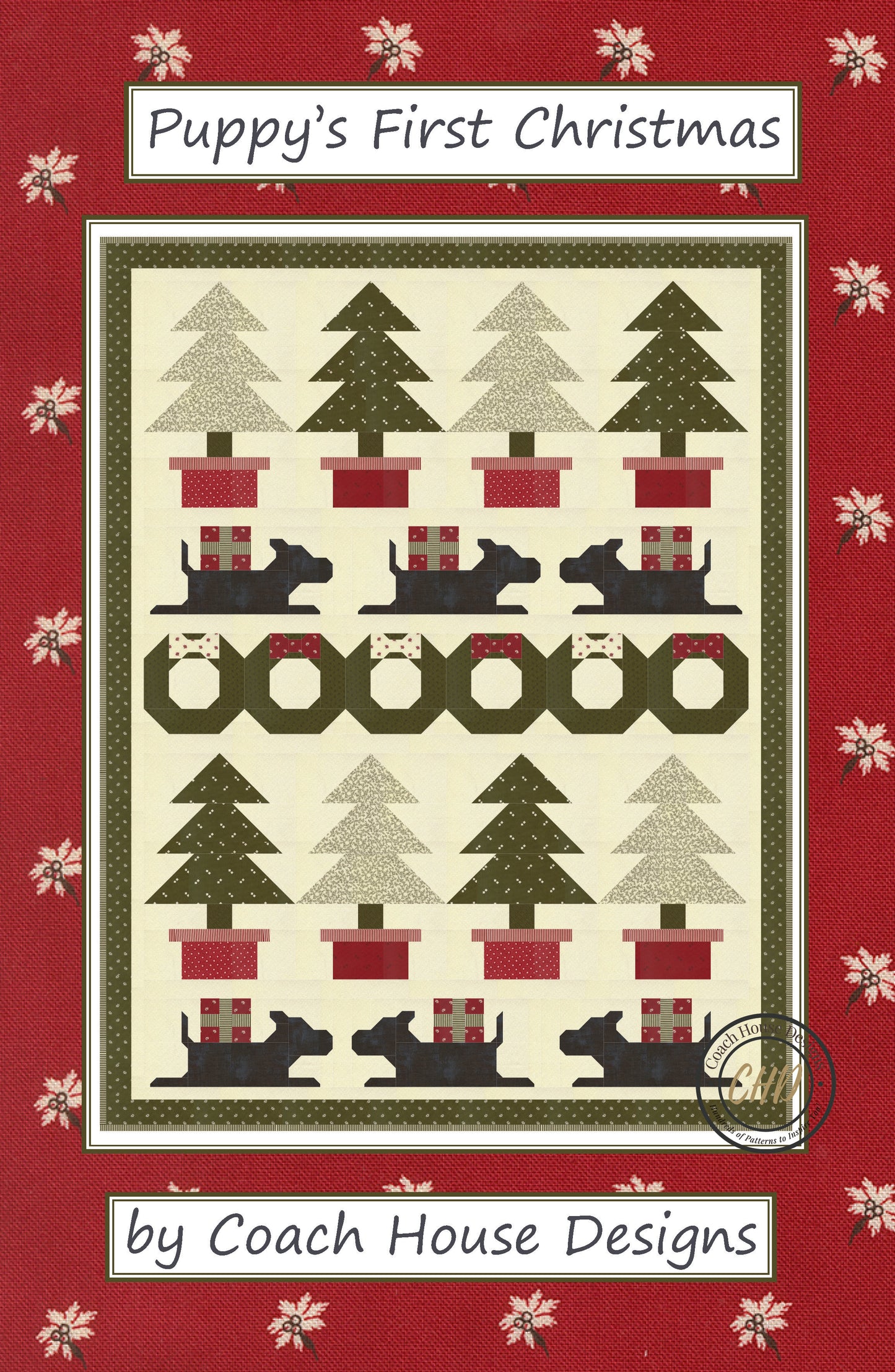 Puppy's First Christmas Downloadable PDF Quilt Pattern