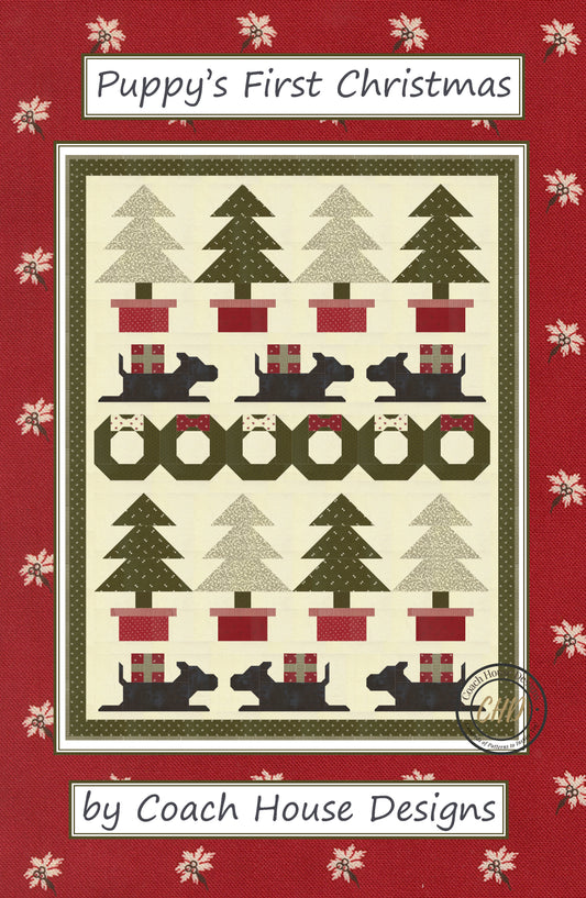 Puppy's First Christmas Downloadable PDF Quilt Pattern