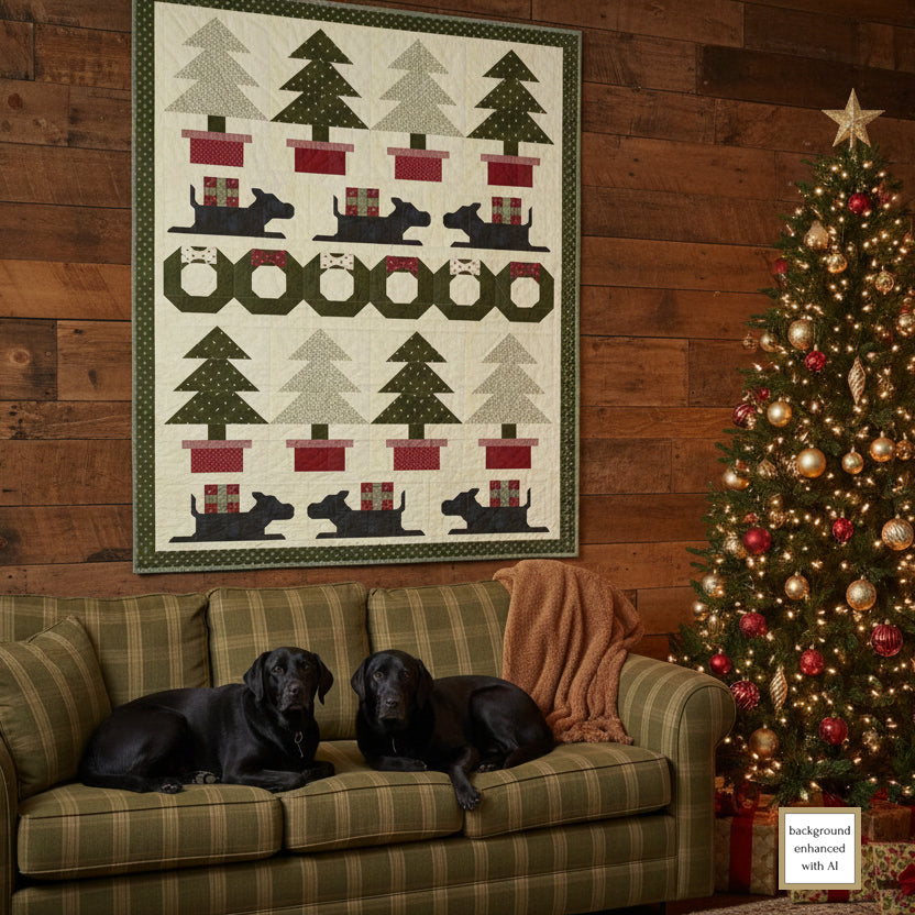 Puppy's First Christmas Downloadable PDF Quilt Pattern