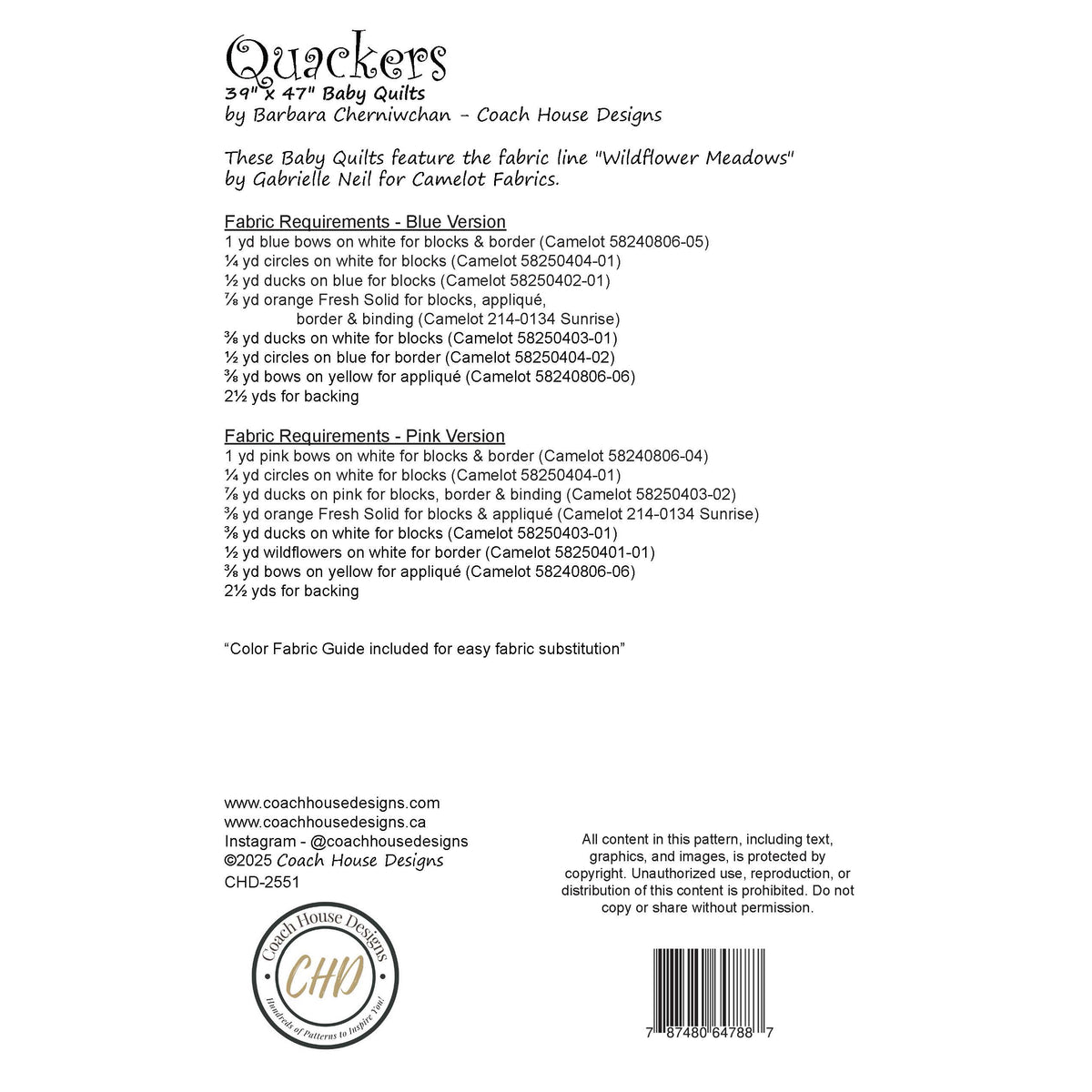 Quackers Quilt Pattern