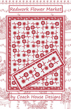 Redwork Flower Market Downloadable PDF Quilt Pattern