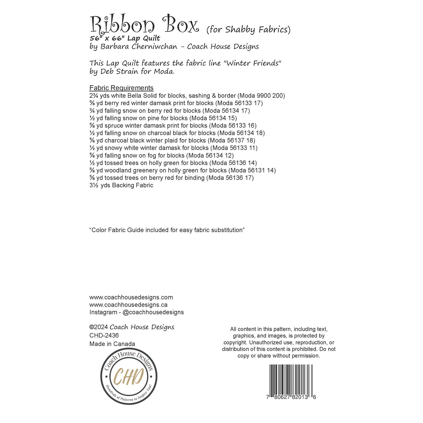 Ribbon Box Downloadable PDF Pattern