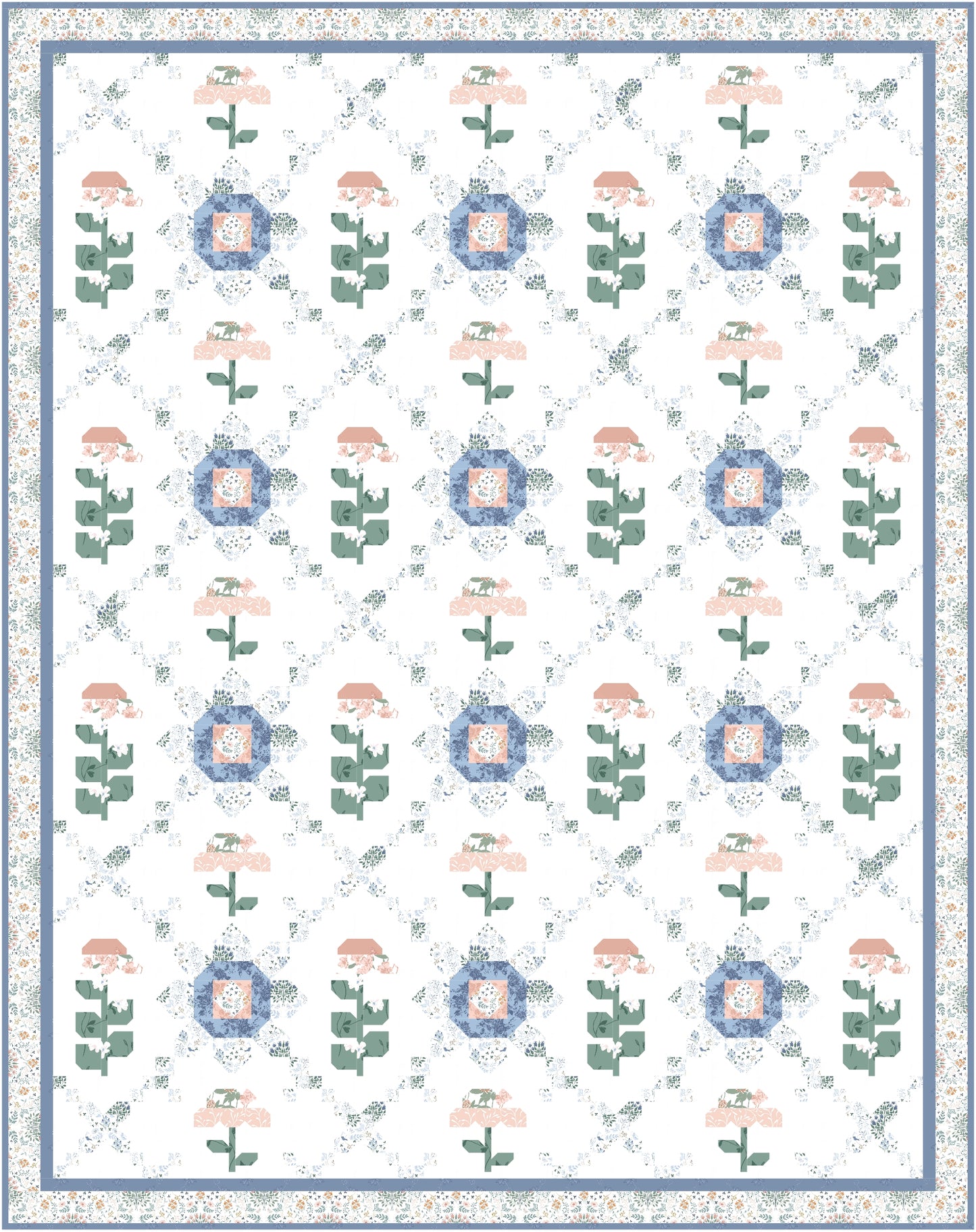 Summer Garden Downloadable PDF Quilt Pattern