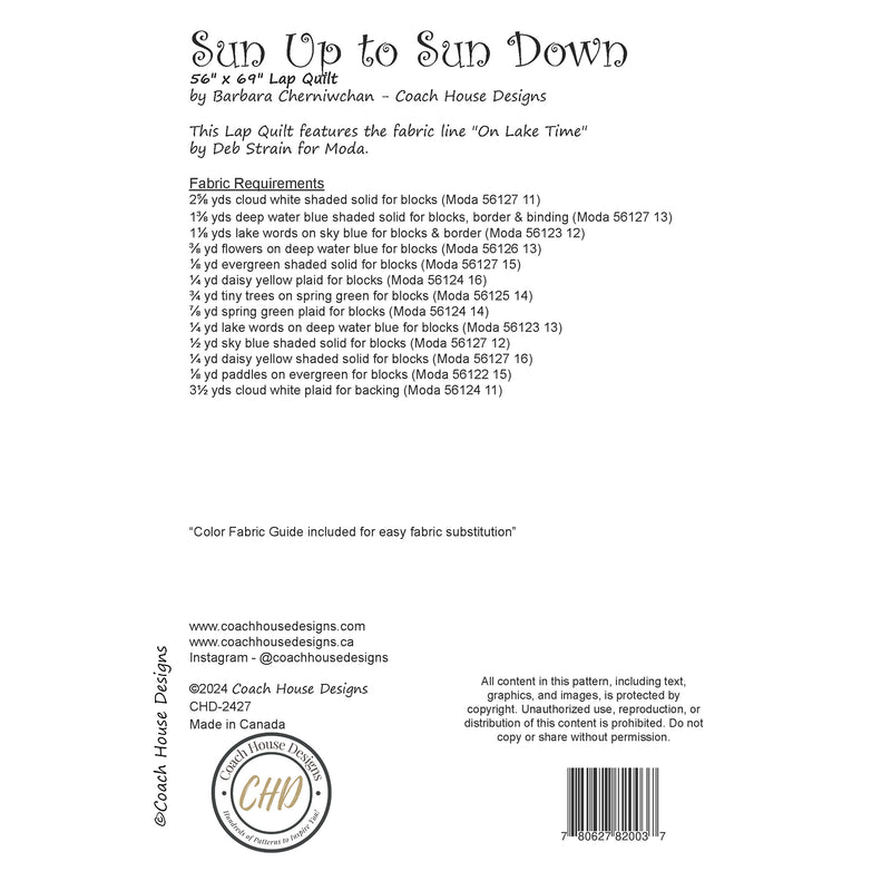 Sun Up to Sun Down Downloadable PDF Quilt Pattern