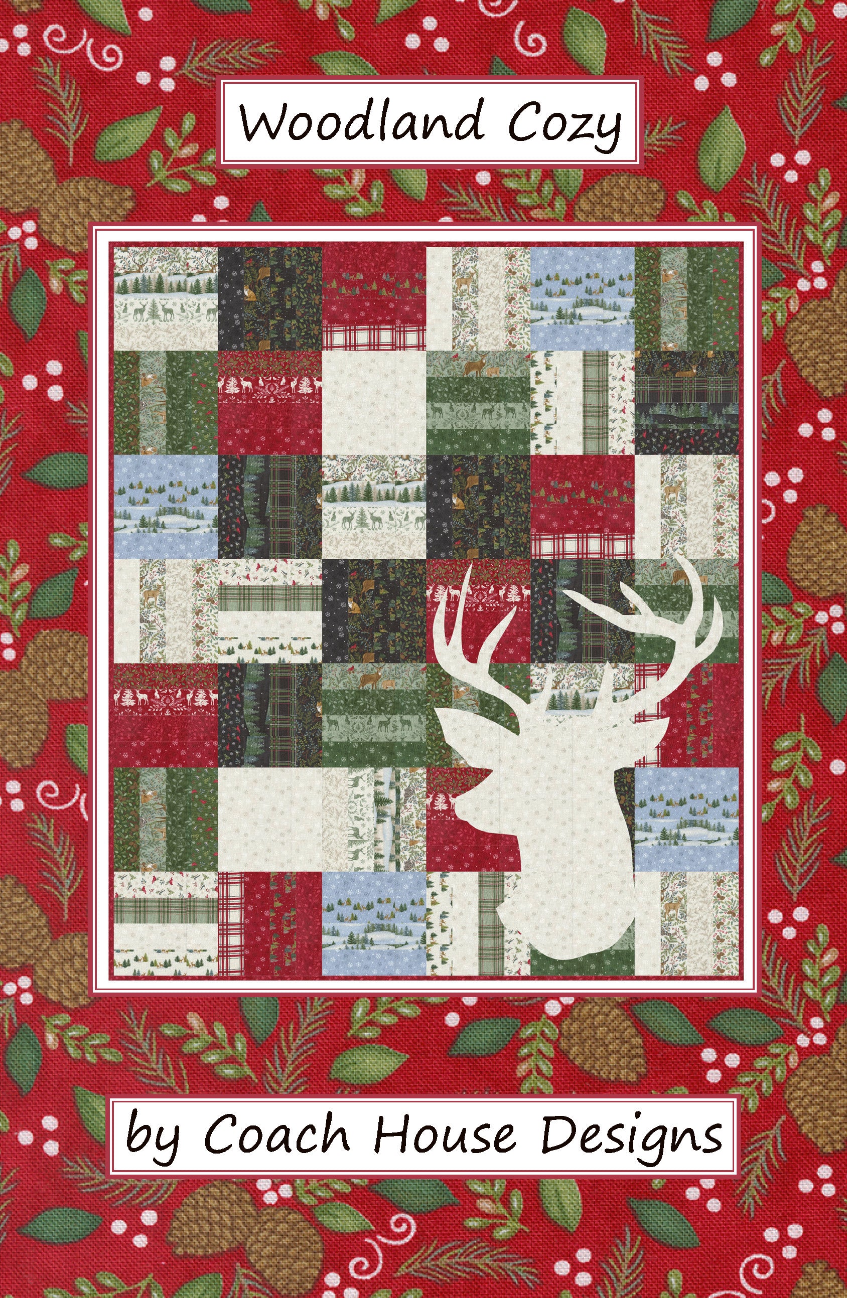 Pattern On Pattern Story Woodland Cozy Quilt Pattern – Coach House Designs Canada