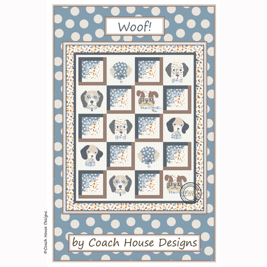 Woof! Downloadable PDF Quilt Pattern