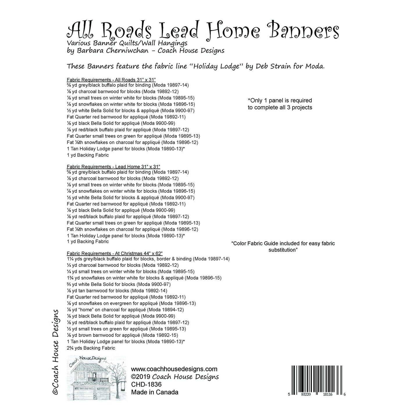 All Roads Lead Home Banners Downloadable PDF Quilt Pattern