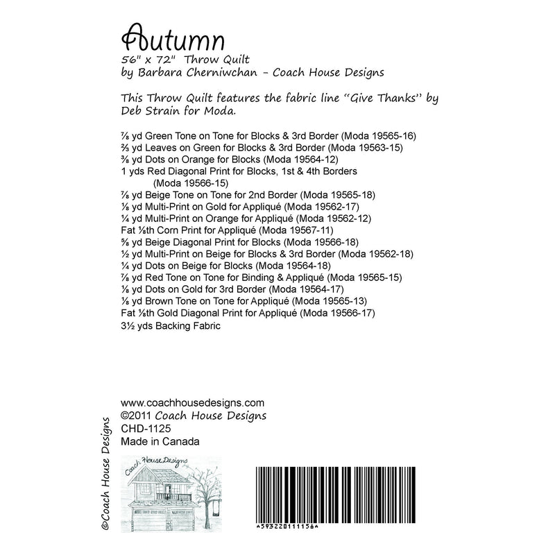 Autumn Downloadable PDF Quilt Pattern