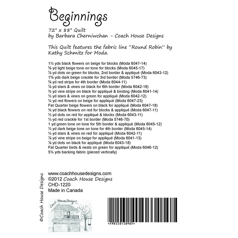 Beginnings Downloadable PDF Quilt Pattern