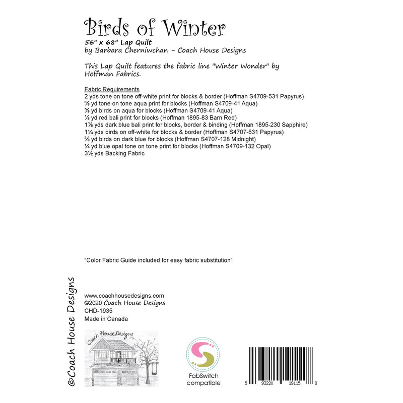 Birds of Winter Digital Pattern