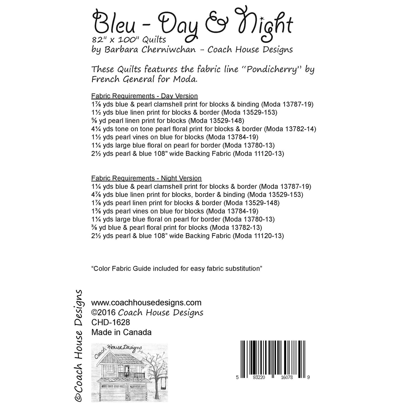 Bleu - Day & Night Downloadable PDF Quilt Pattern