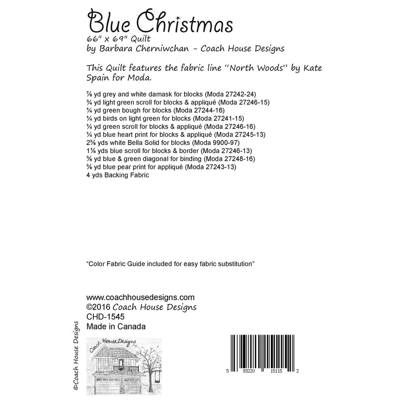 Blue Christmas Downloadable PDF Quilt Pattern