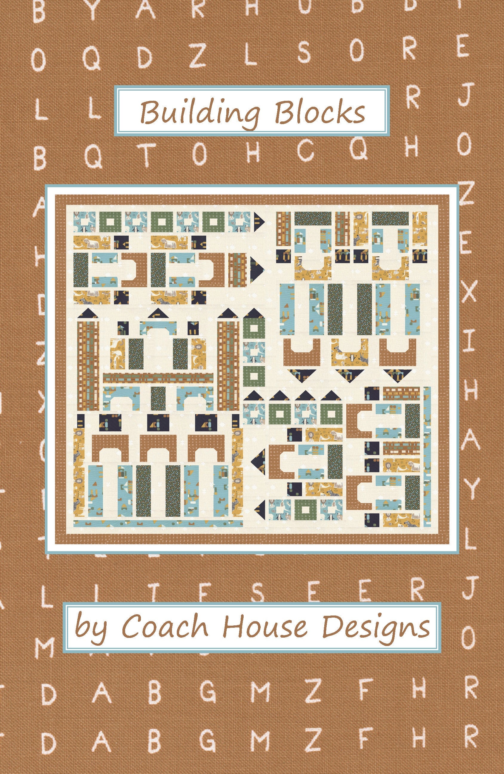 Linear Pattern Building Blocks Building Blocks Downloadable PDF Quilt Pattern – Coach House Designs Canada