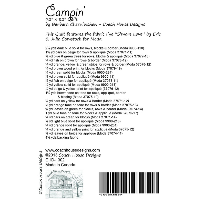 Campin’ Downloadable PDF Quilt Pattern