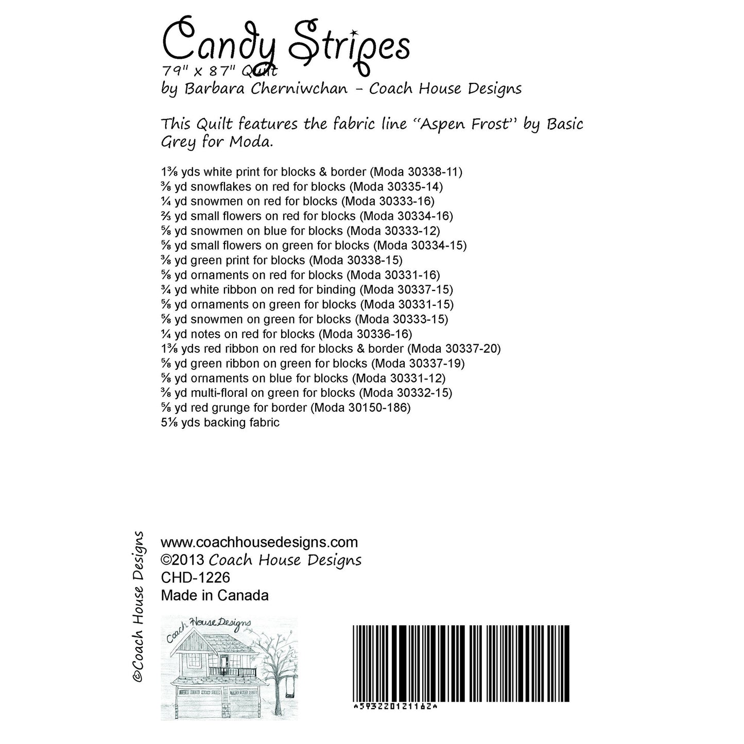 Candy Stripes Downloadable PDF Quilt Pattern