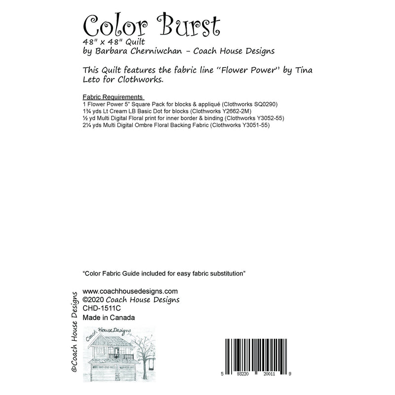 Color Burst Clothworks Downloadable PDF Quilt Pattern