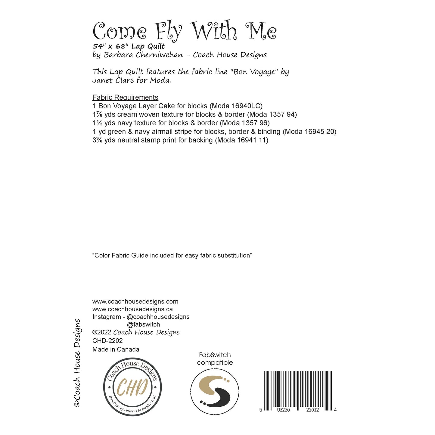 Come Fly With Me Downloadable PDF Quilt Pattern