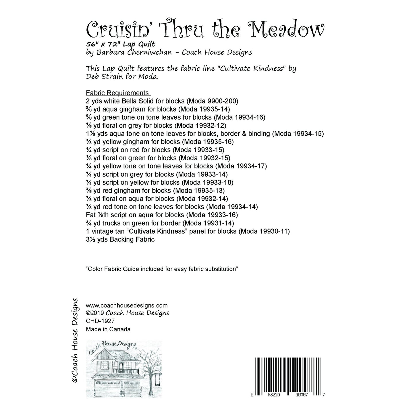 Cruisin’ Thru the Meadow Quilt Pattern