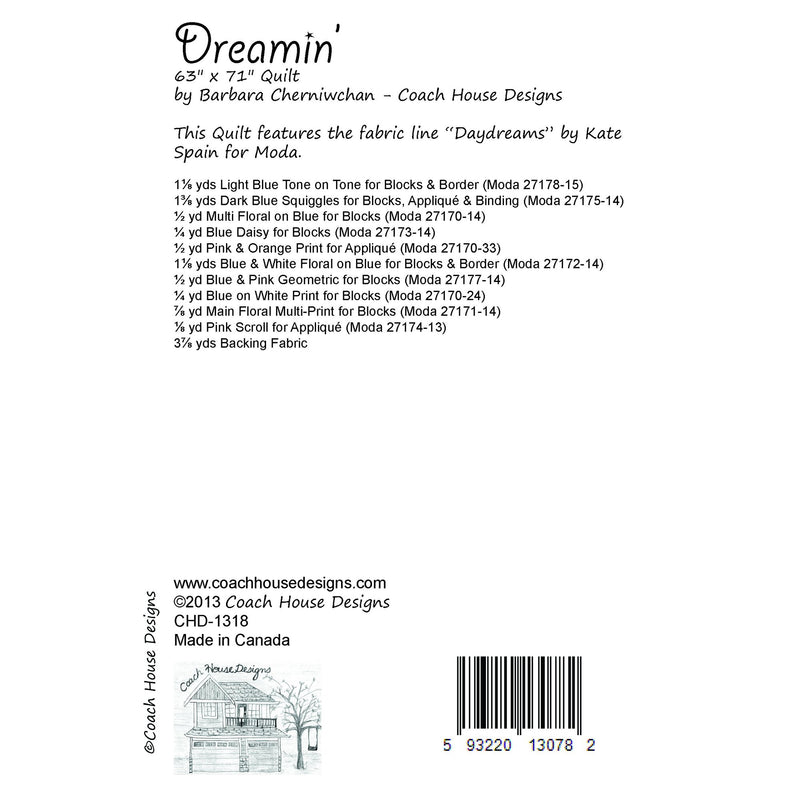 Dreamin’ Downloadable PDF Quilt Pattern