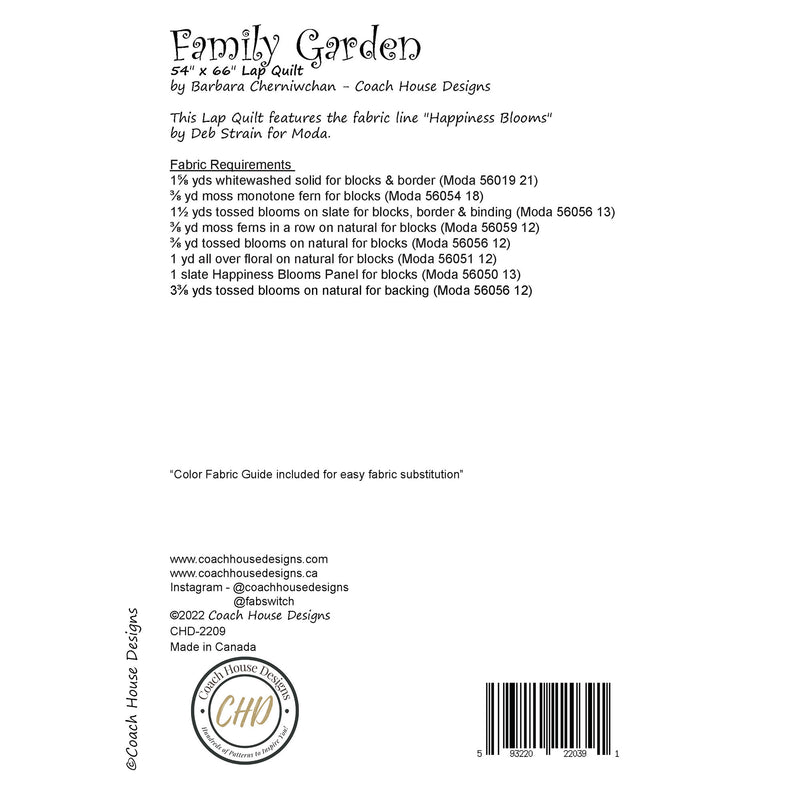 Family Garden Digital Pattern