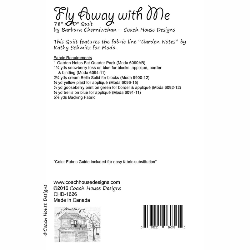 Fly Away with Me Downloadable PDF Quilt Pattern