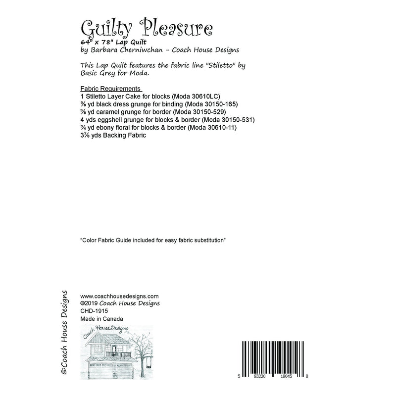 Guilty Pleasure Quilt Pattern