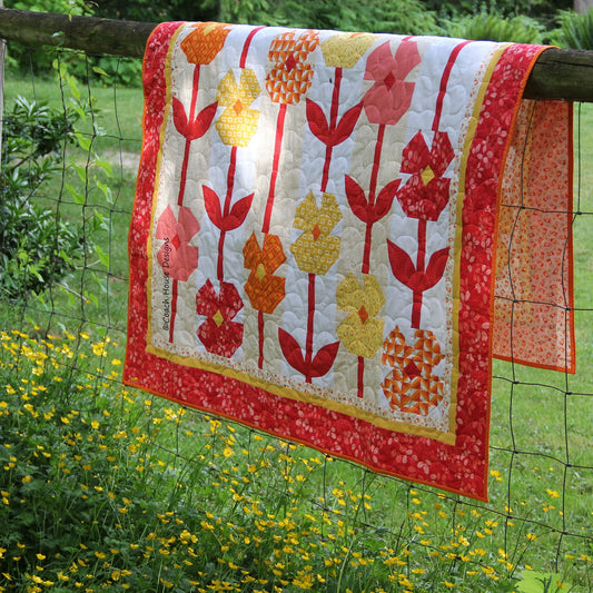 Jelly Bean Flowers Downloadable PDF Quilt Pattern