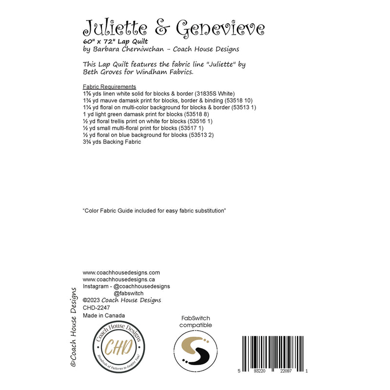 Juliette & Genevieve Digital Pattern