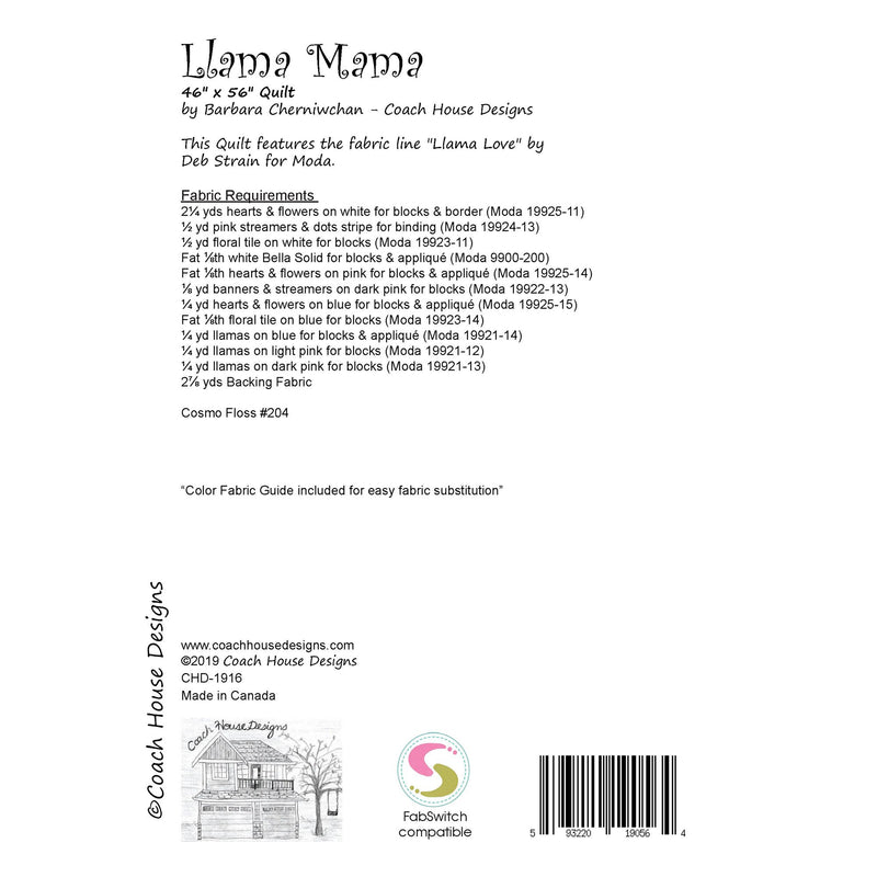Llama Mama Quilt Pattern