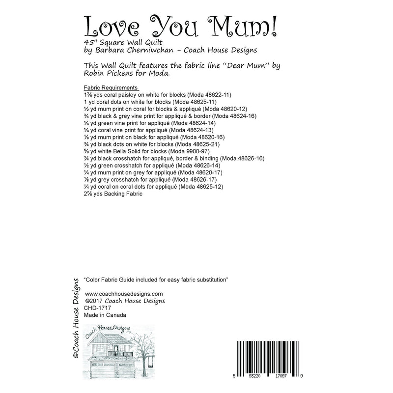 Love You Mum! Digital Pattern