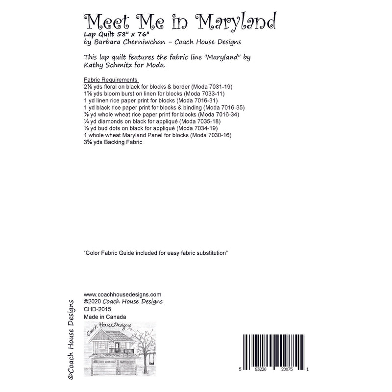Meet Me in Maryland Digital Pattern