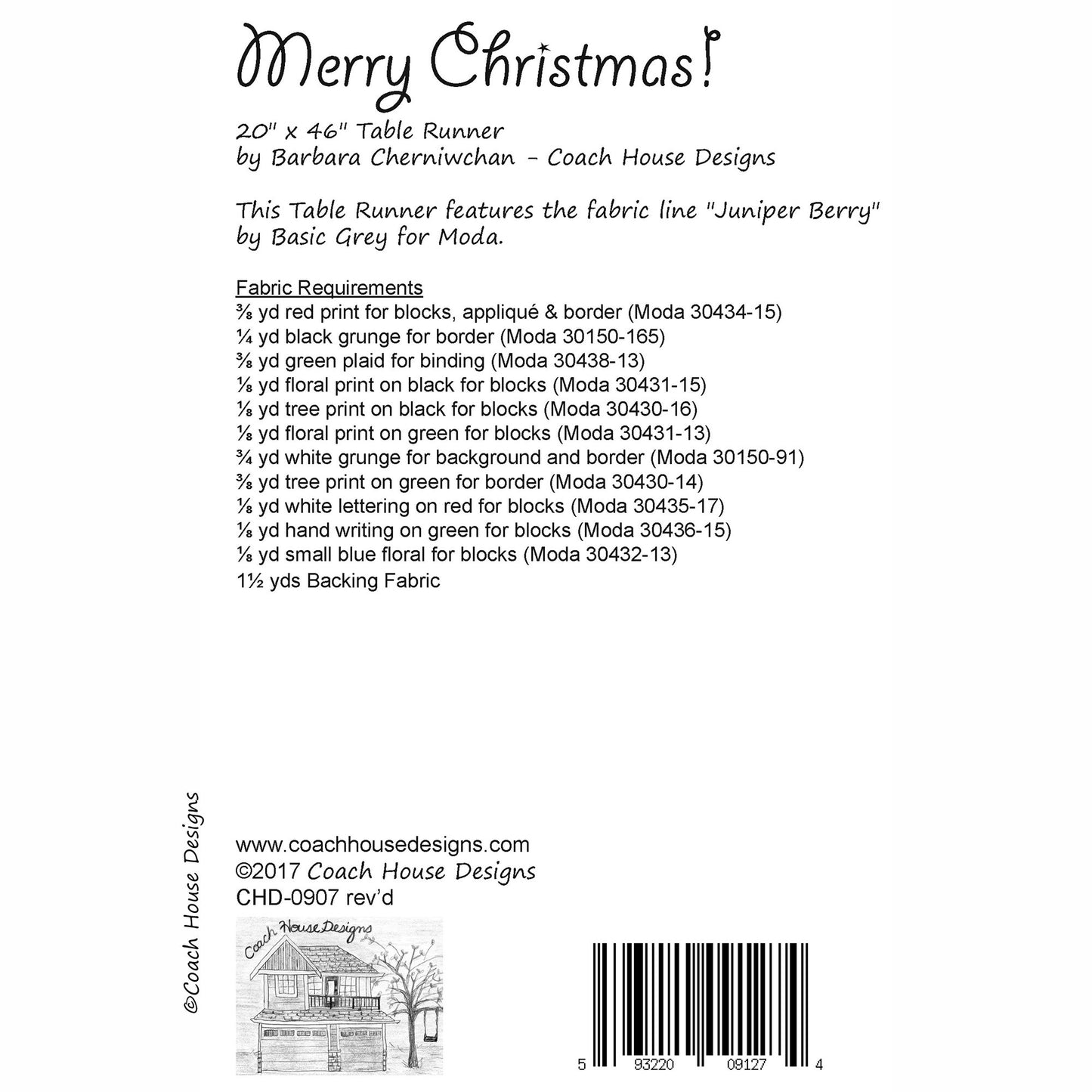 Merry Christmas! Downloadable PDF Quilt Pattern